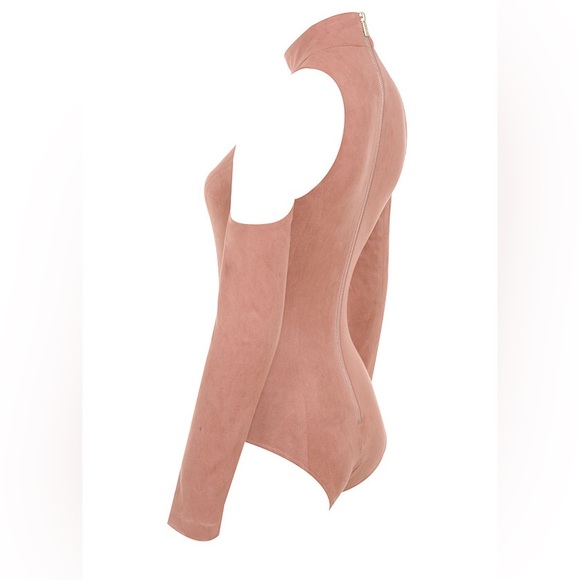 ❌SOLD❌ House of CB Marzia' Dusty Pink Cold Shoulder Bodysuit - Picture 5 of 8